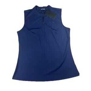 Bad Birdie Golf Polo Short Sleeve Women’s Size S - SMALL NAVY Fitted NWT NEW